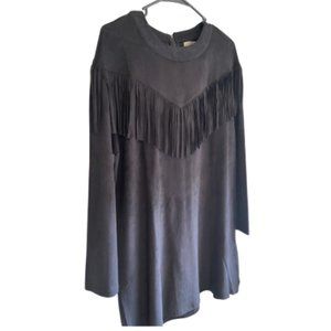 NWOT,  Ethereal, Fringe Black Dress